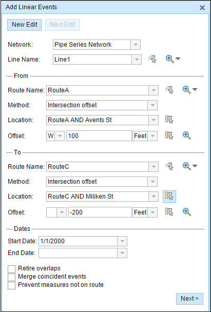 Using the intersection offset method Using the intersection offset method